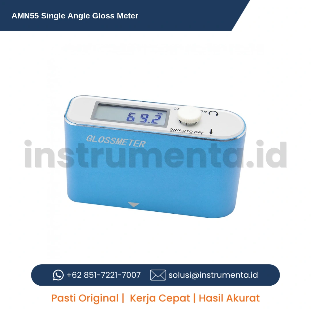 Distributor Resmi AMN55 Single Angle Gloss Meter Alat Ukur Tingkat Kilap Kilau Permukaan Digital 60 Derajat